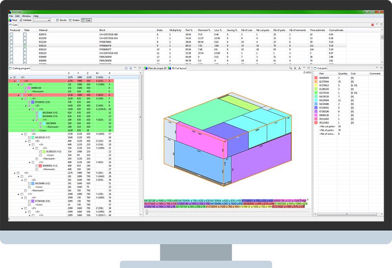 Almacube software on a computer